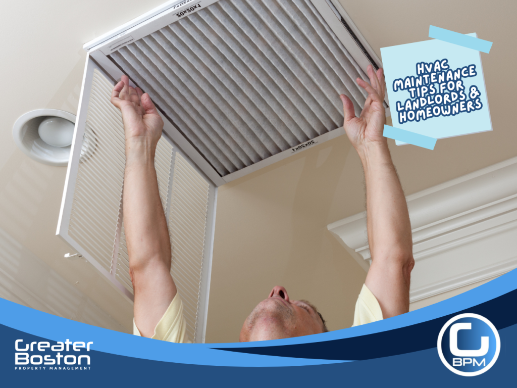 Homeowner replacing an HVAC sir filter to improve system efficiency
