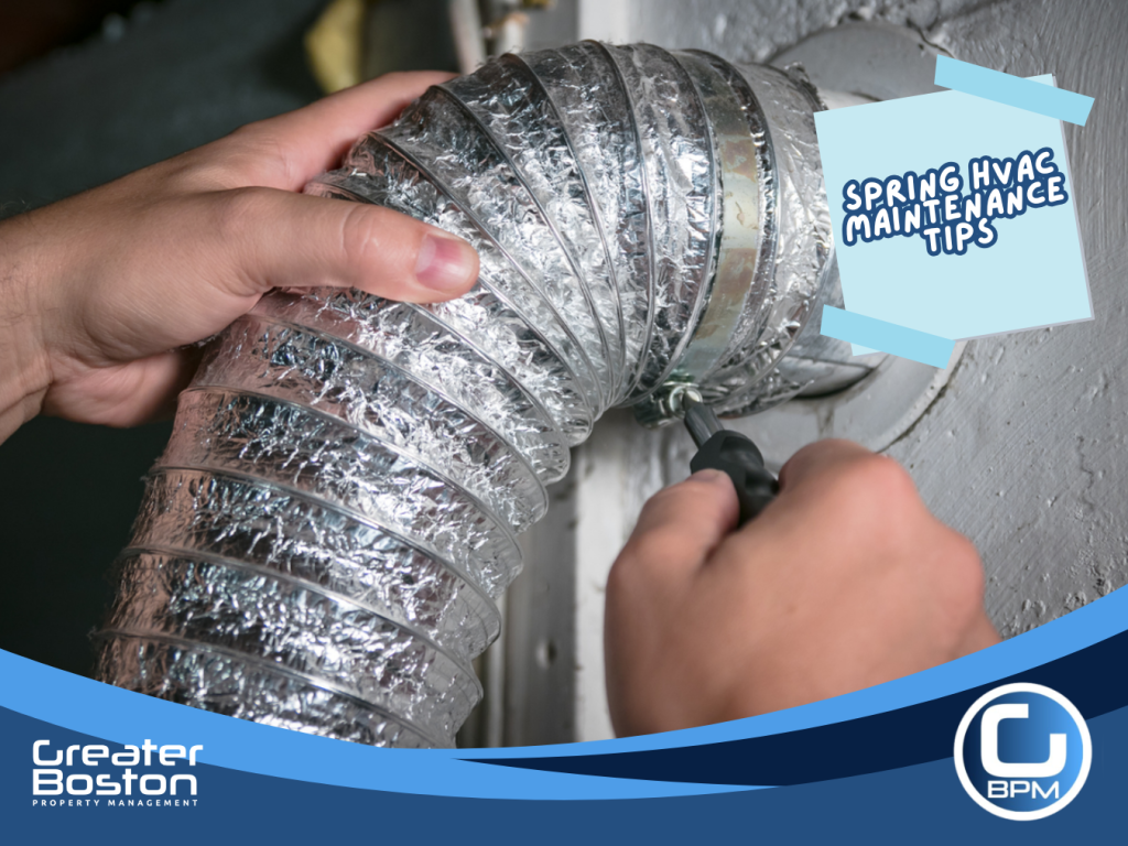 Inspecting HVAC ductwork connections for air leaks to improve cooling efficiency and reduce energy waste in rental properties.